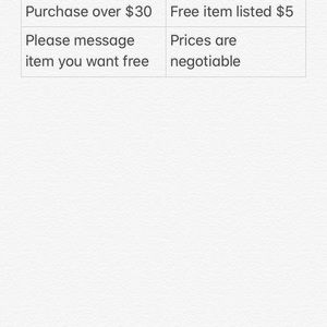 Purchase over $30 on my closet!